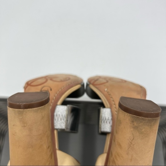 Sam Edelman Yelena Block Heels Tan Size 8 - Picture 7 of 12